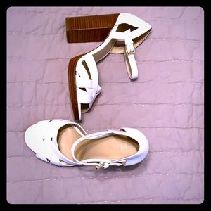 White Michael Kors platform sandals